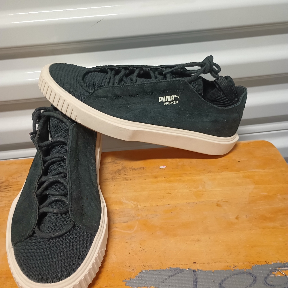 Puma Breaker Knit Sneakers Sunfaded Shoes Casual - Black - Men's Size 9 New